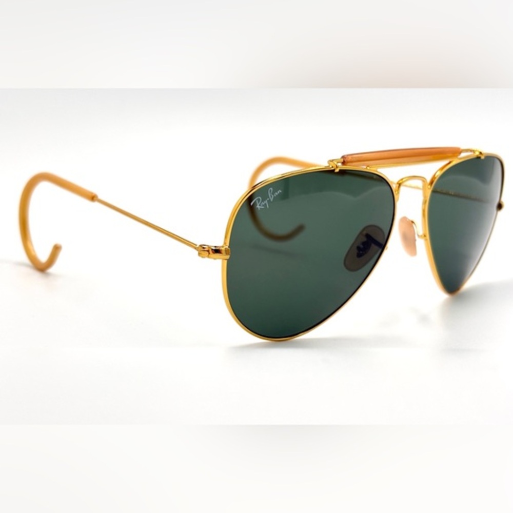 Ray-Ban L0216 Green Lens G-15 Arista Frame Size 58mm Aviator 58-160 With Case